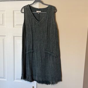 Umgee Charcoal Sleeveless Dress